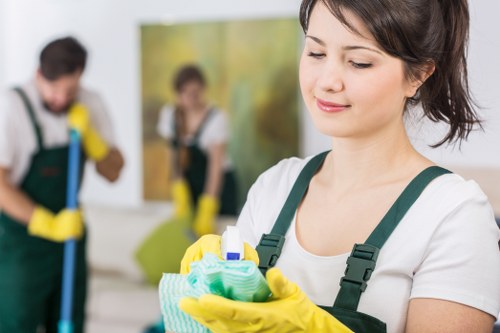 Careful cleaning of hard-to-reach windows on a SW3 property