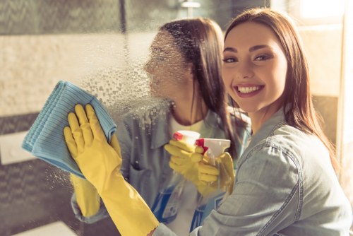 Professional cleaning of a reception area in SW3