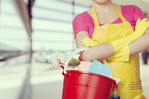 A local cleaning team preparing a property for handover in SW3